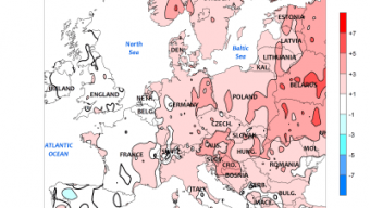 Gennaio 2015, caldo o molto caldo su gran parte dell’Europa