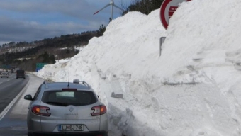 Neve Abbondante lungo l’autostrada tra Lubiana e Trieste