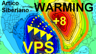 Warming di eccezionale portata in partenza in stratosfera, ma il freddo non arriverà per ora nel Mediterraneo
