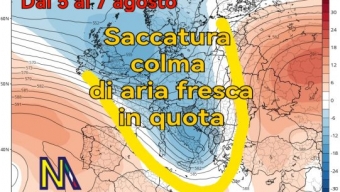 Breve interruzione dal caldo estivo nel prossimo fine settimana sull’Italia ⛈️🌬️⚡