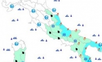 Maltempo: ancora allerta per temporali al sud, neve su Abruzzo e Molise