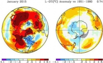 Clima mondo: il 2015 segue il trend del 2014, Gennaio 2° più caldo