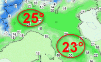 Caldo Eccezionale in arrivo sul Nord Italia per la fine del mese, possibili temperature sopra i 25 gradi