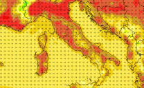 Gia Molto caldo in Italia, alle 13.30, punte di +24