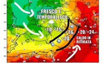Previsioni 11/08/17. Ultime ore di caldo africano al sud, proseguono i temporali al nord e calo termico più deciso! I dettagli