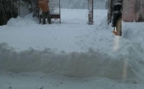 Oltre mezzo metro di neve in yakutia in Siberia