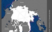 Nuovo record minino della superficie del ghiaccio artico nel mese di Aprile.