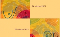 24 ottobre 2021…il corso possibile del vortice mediterraneo…
