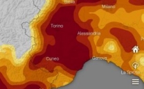 La situazione della siccità in Piemonte rispettivamente a 40 e 100 cm di profondità. I venti di Foehn hanno aggravato ulteriormente la situazione.