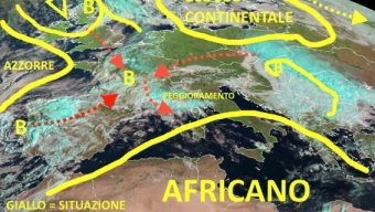 Nuova ondata di maltempo a metà settimana su quasi tutta Italia, peggioramento già in atto al nord, mercoledì intensificazione dei fenomeni