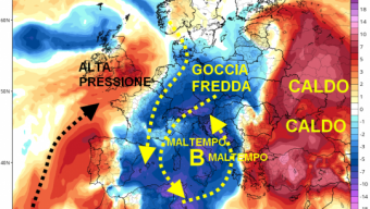 Burrasca atlantica in arrivo: temporali, grandinate, venti forti e locali nubifragi in tutta Italia