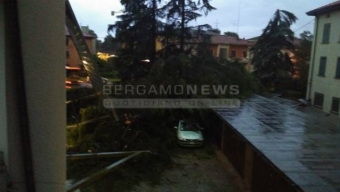 Fortissimi temporali a Bergamo e in tutta la provincia: alberi caduti, corrente saltata