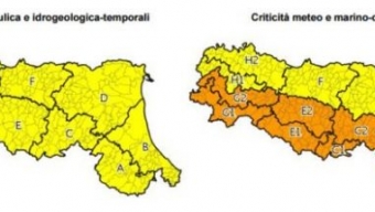 Allerta Meteo Emilia-Romagna: criticità gialla e arancione per vento, temporali, e stato del mare