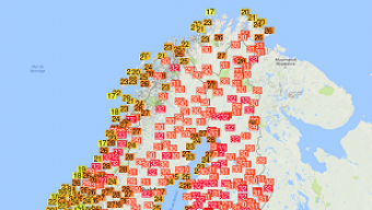 Caldo Record ieri nella Norvegia Settentrionale