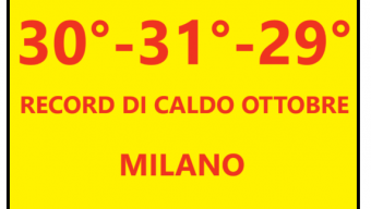 Triplo Record di Caldo a Milano , 30°31°29°! 3 giorni di fila oltre il precedente Record