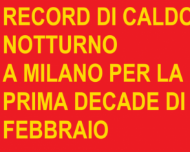 Mai fatto così caldo nella prima decade di Febbraio,NUOVO RECORD A MILANO