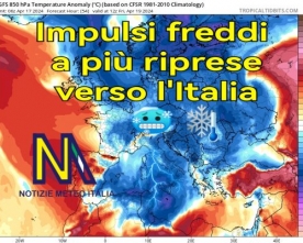 L’aria fredda artica ha raggiunto buona parte dell’Italia.