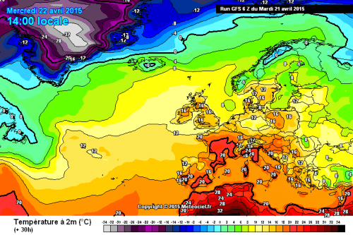 21 APRILE 2015 PREVISIONI METEO