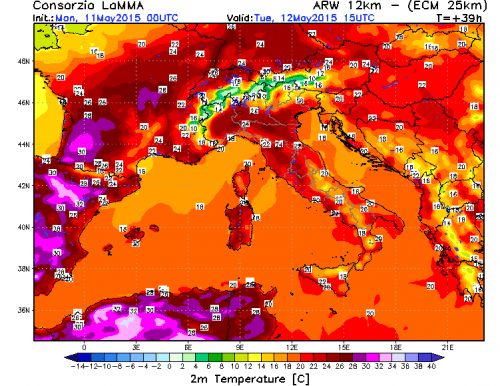 11 MAGGIO 2015 PREVISIONI METEO