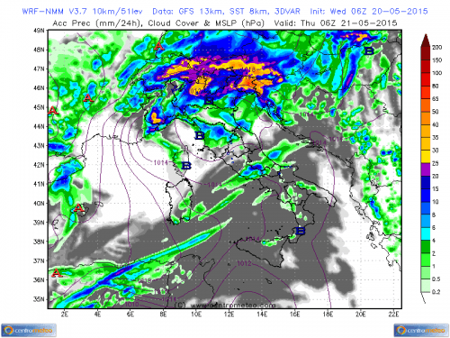 20 MAGGIO 2015 PREVISIONI METEO