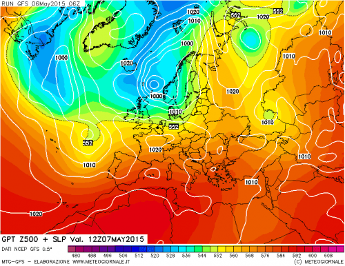6 MAGGIO 2015 PREVISIONI METEO