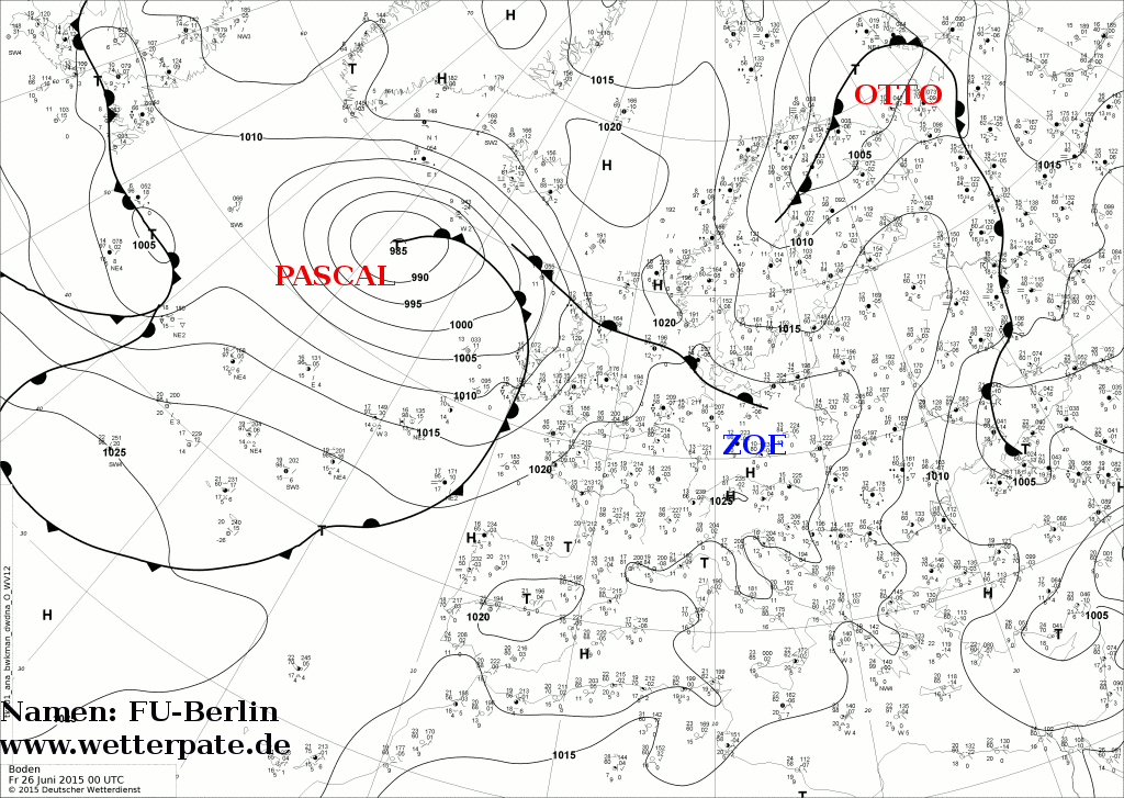 26 GIUGNO 2015 PREVISIONI METEO