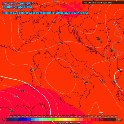 9 GIUGNO 2015 PREVISIONI METEO