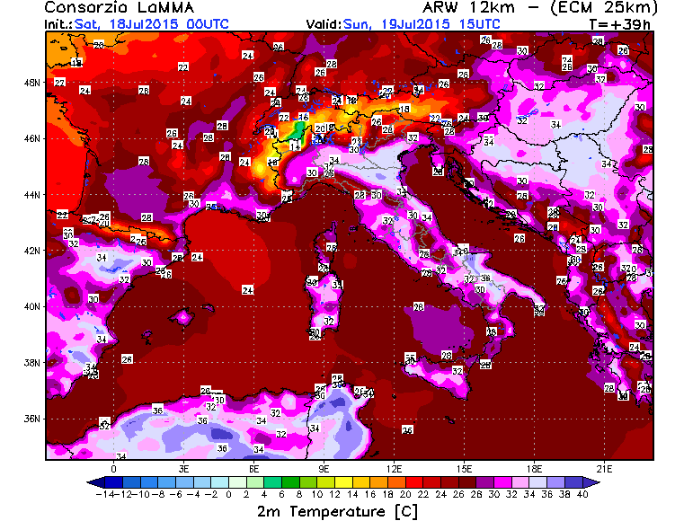 18 LUGLIO 2015 PREVISIONI METEO