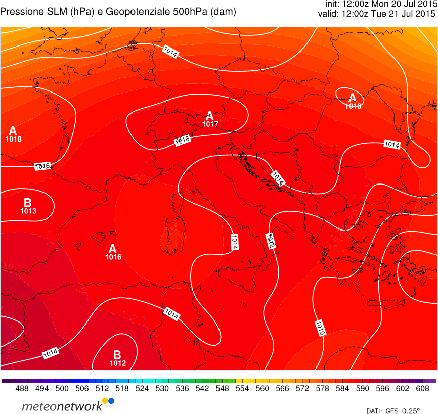 20 LUGLIO 2015 PREVISIONI METEO