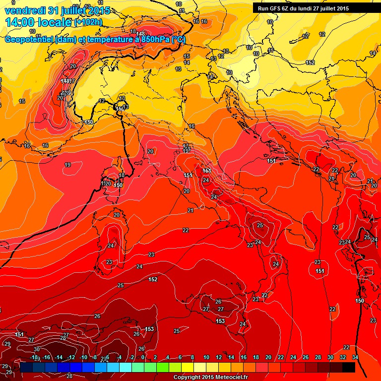 27 LUGLIO 2015 TENDENZA METEO