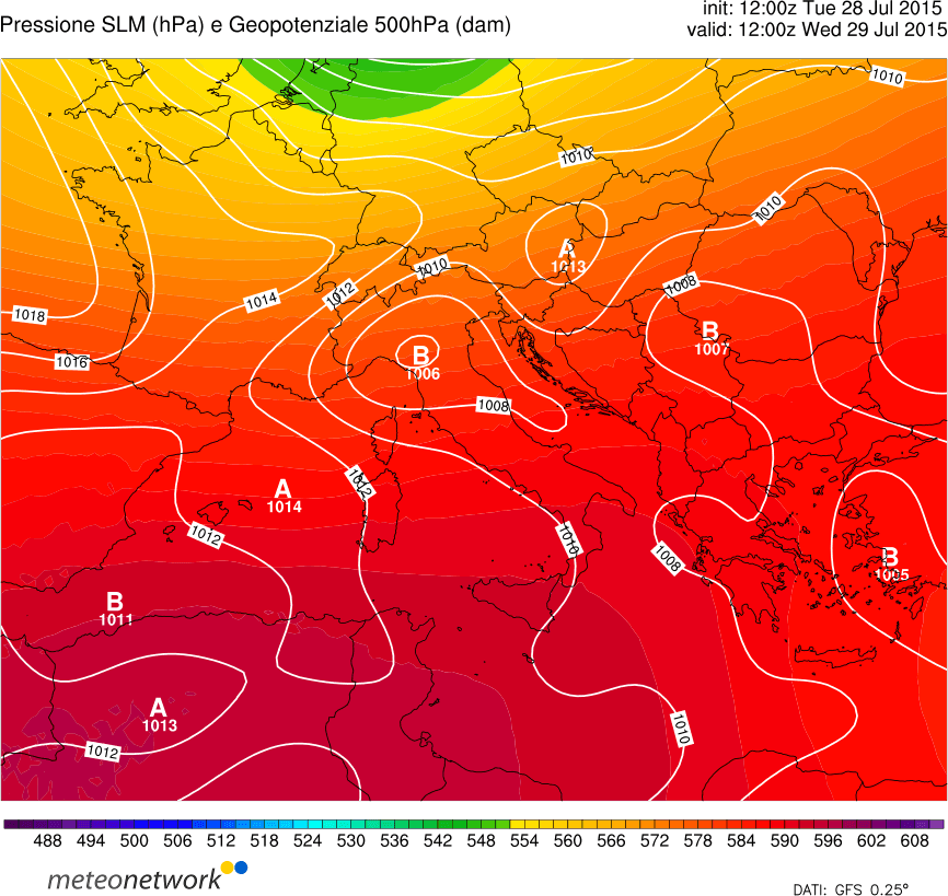 28 LUGLIO 2015 PREVISIONI METEO