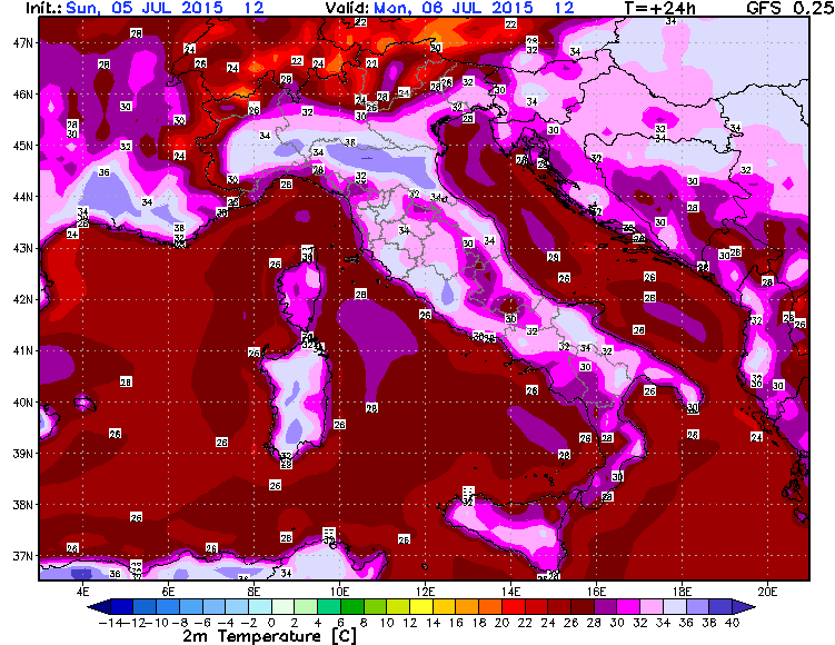5 LUGLIO 2015 PREVISIONI METEO
