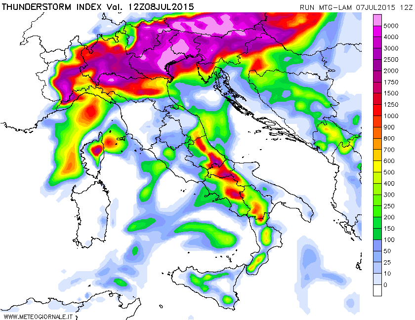 7 LUGLIO 2015 PREVISIONI METEO
