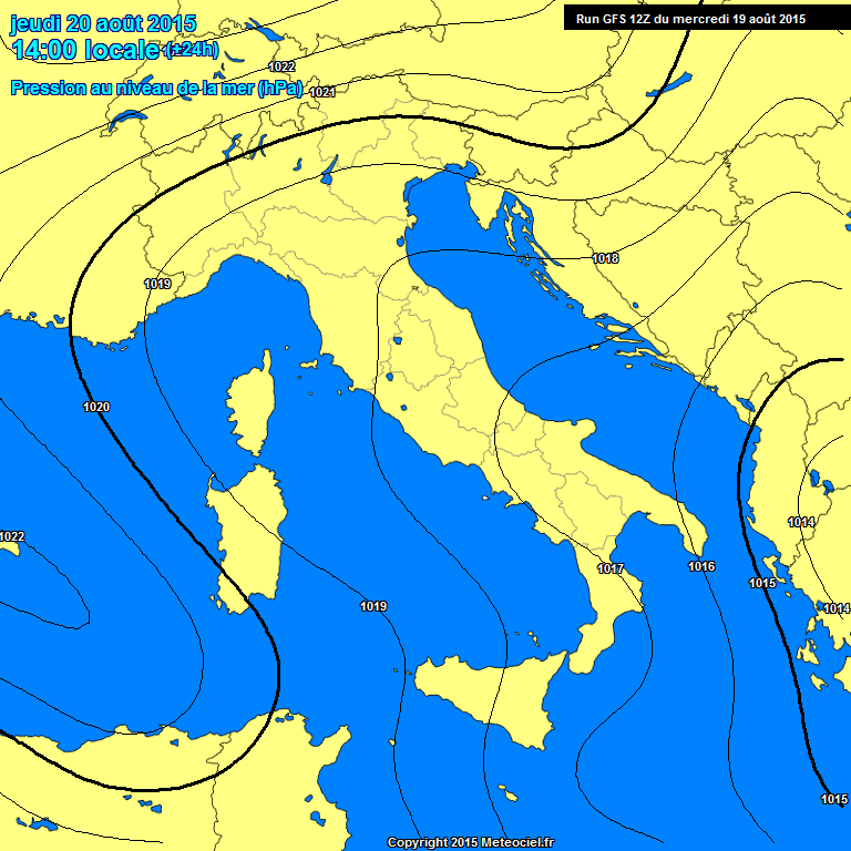 19 AGOSTO 2015 PREVISIONI METEO
