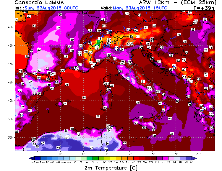 2 AGOSTO 2015 PREVISIONI METEO