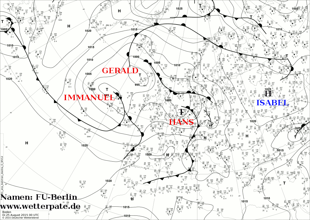 25 AGOSTO 2015 PREVISIONI METEO