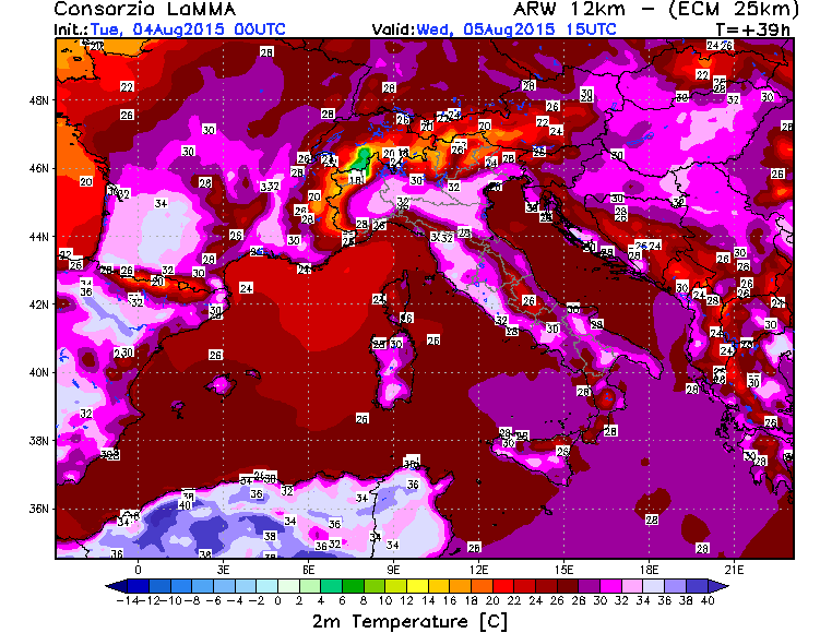 4 AGOSTO 2015 PREVISIONI METEO