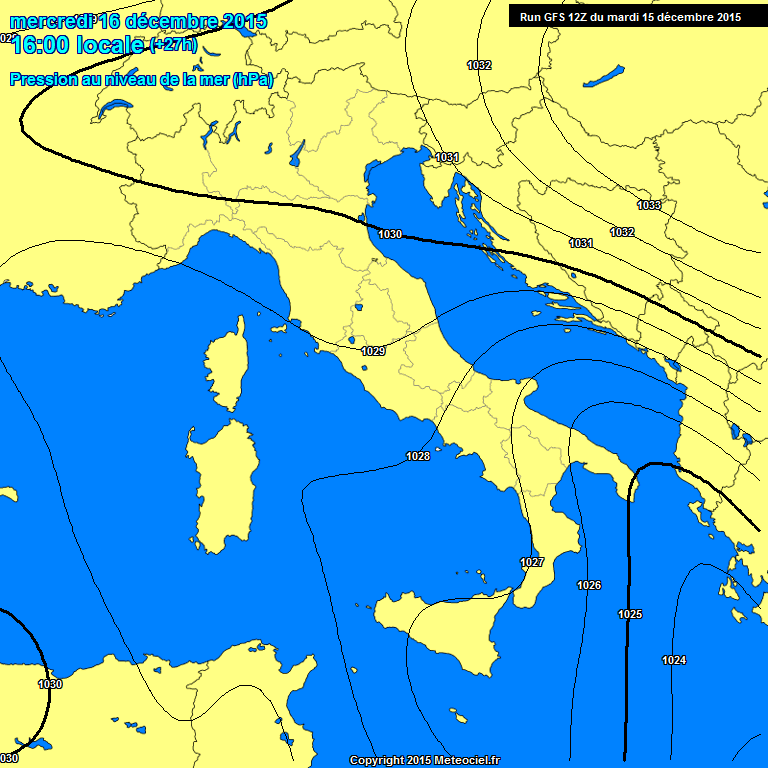 15 DICEMBRE 2015 PREVISIONI METEO