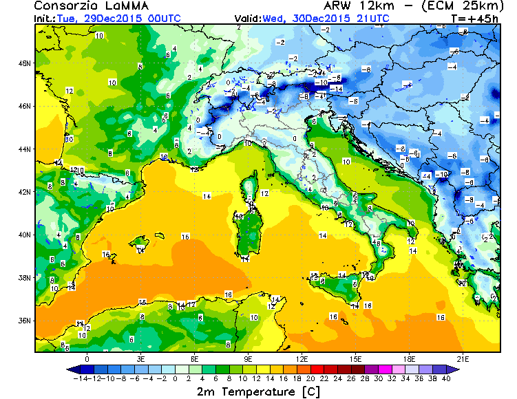 29 DICEMBRE 2015 PREVISIONI METEO