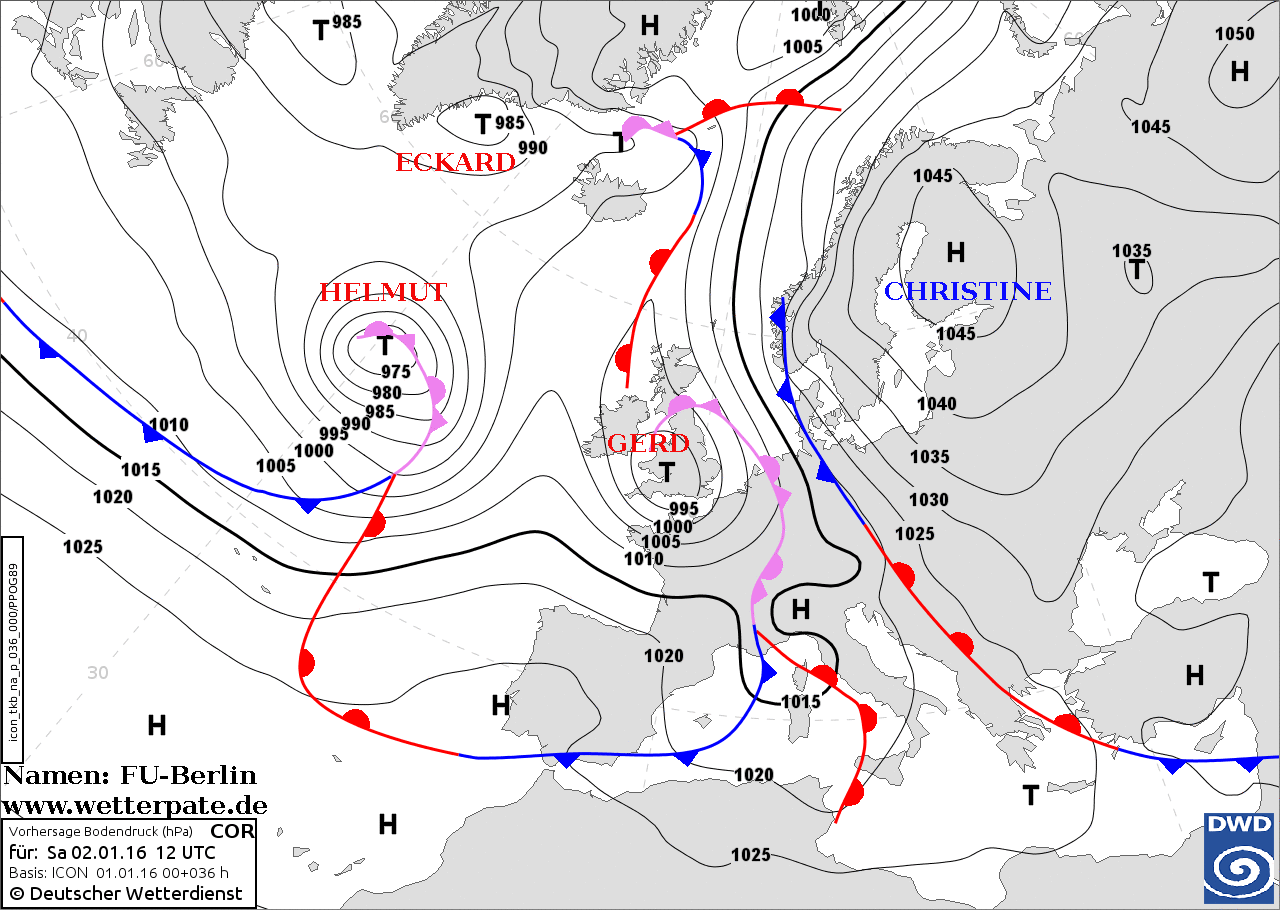 1 GENNAIO 2016 PREVISIONI METEO