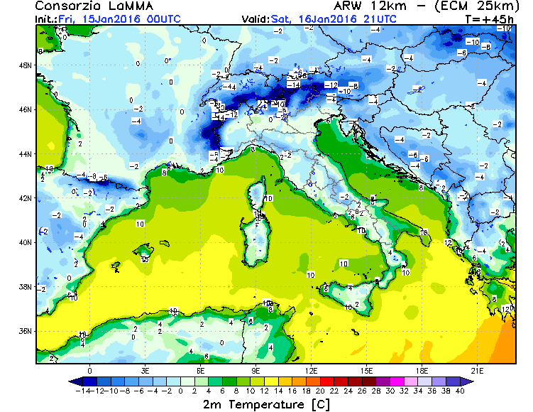 15 GENNAIO 2015 PREVISIONI METEO