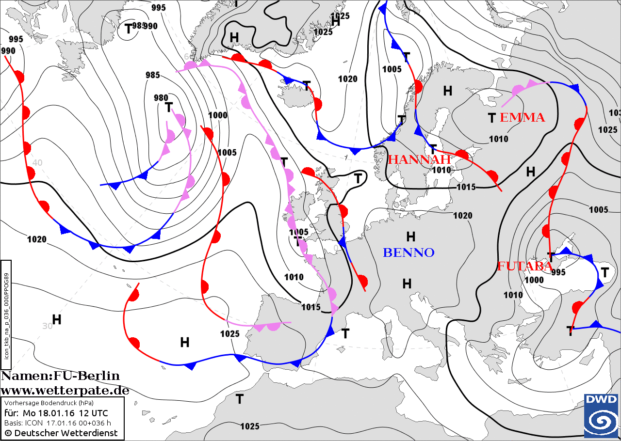 17 GENNAIO 2016 PREVISIONI METEO