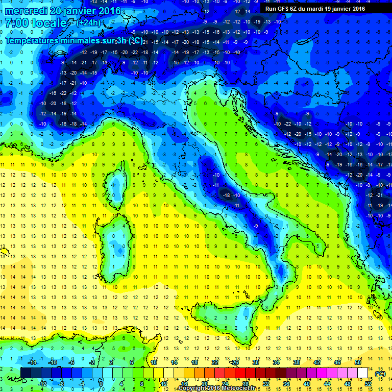 19 GENNAIO 2016 PREVISIONI METEO