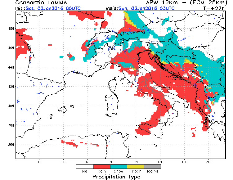 2 GENNAIO 2015 PREVISIONI METEO