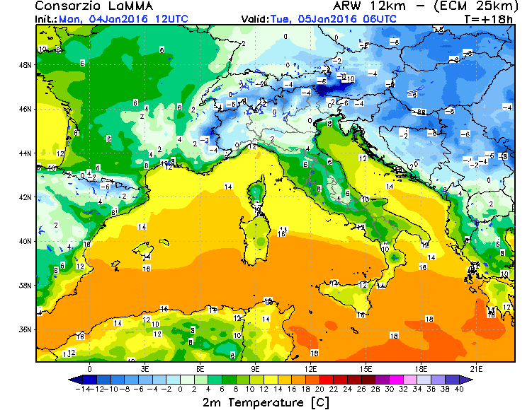 4 GENNAIO 2015 PREVISIONI METEO