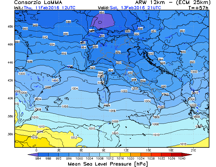 11 FEBBRAIO 2016 PREVISIONI METEO