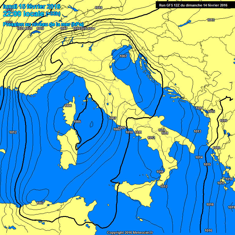 14 FEBBRAIO 2016 PREVISIONI METEO