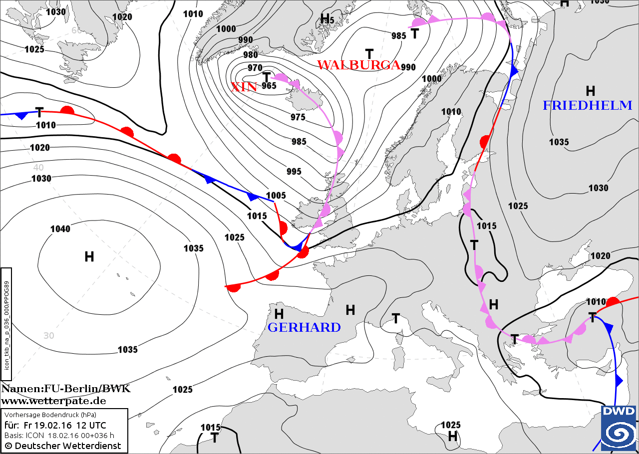 18 FEBBRAIO 2016 PREVISIONI METEO