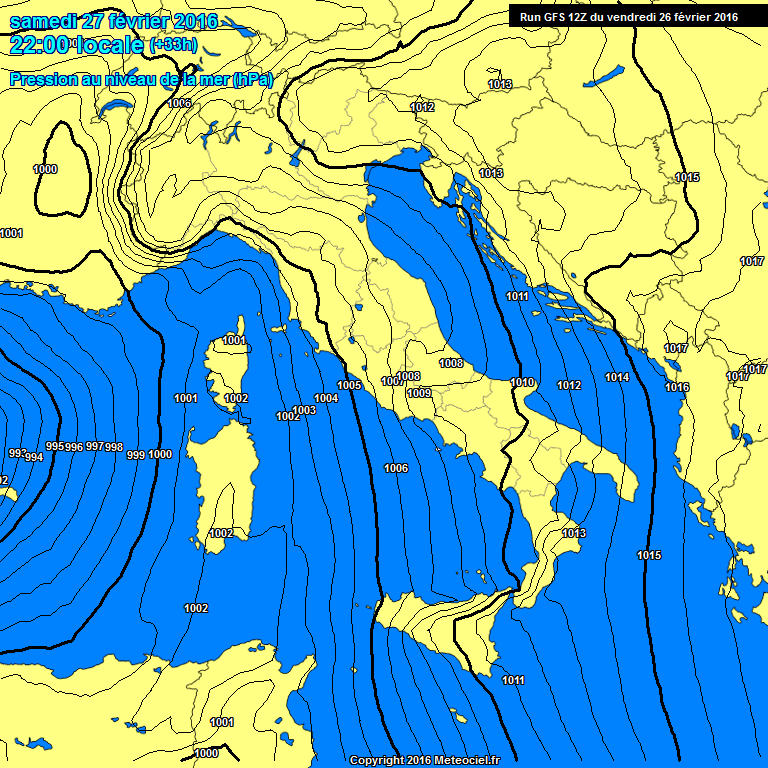 26 FEBBRAIO 2016 PREVISIONI METEO