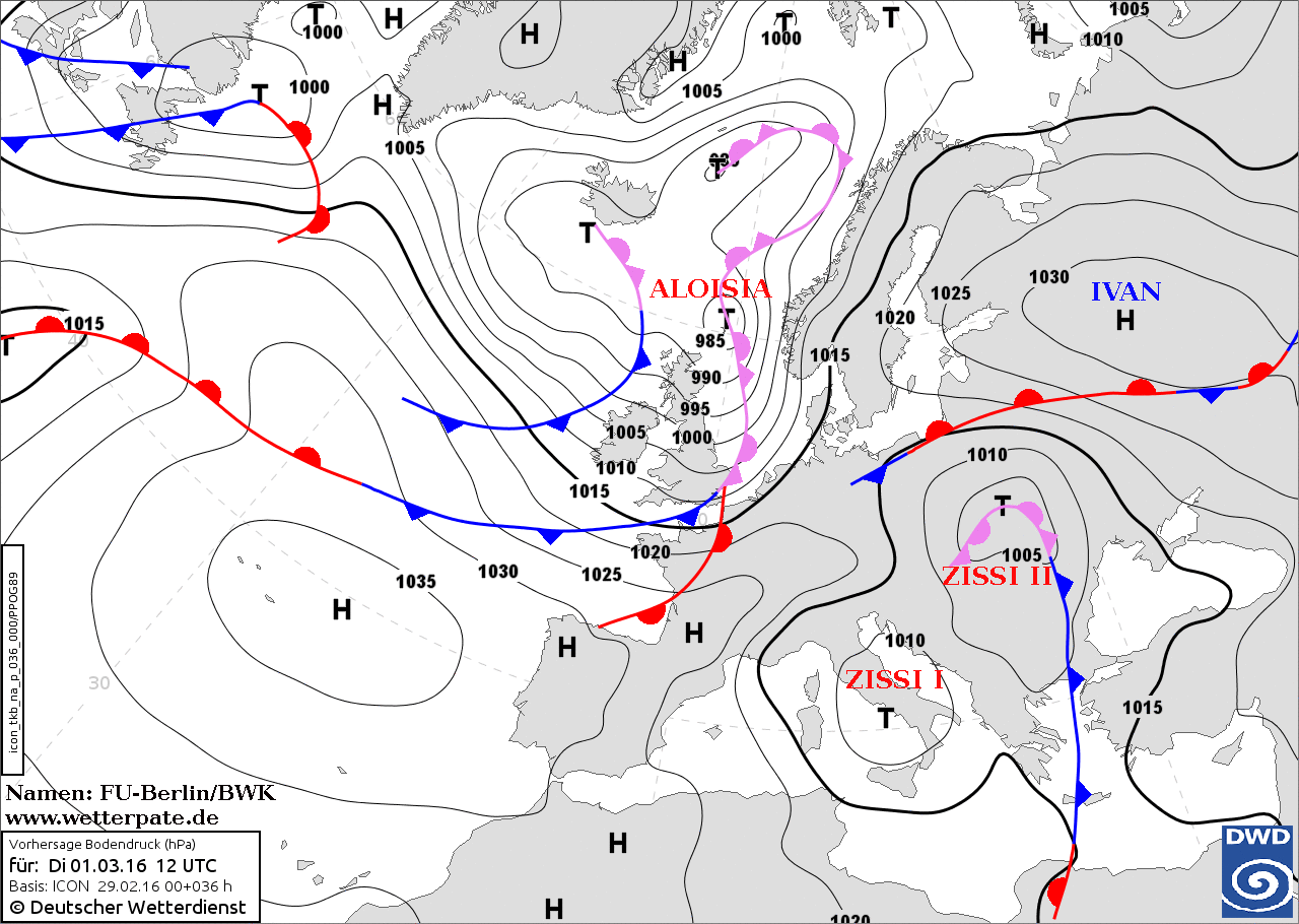 29 FEBBRAIO 2016 PREVISIONI METEO